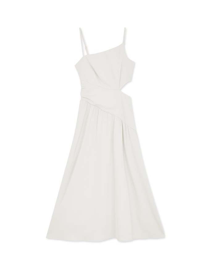 Hollow Waist Irregular Splice Maxi Dress