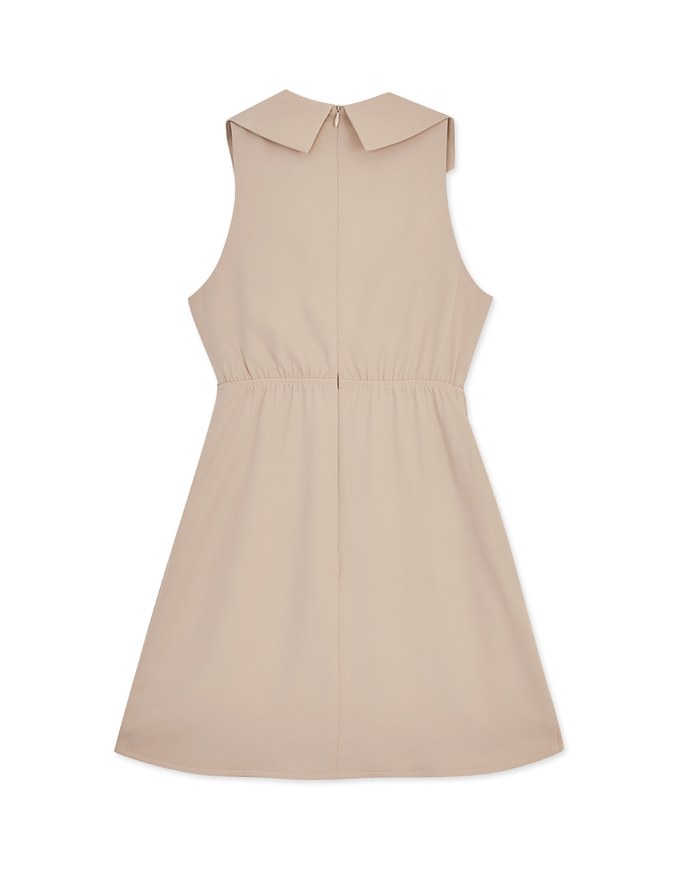 Edgy Open Collar Mini Dress