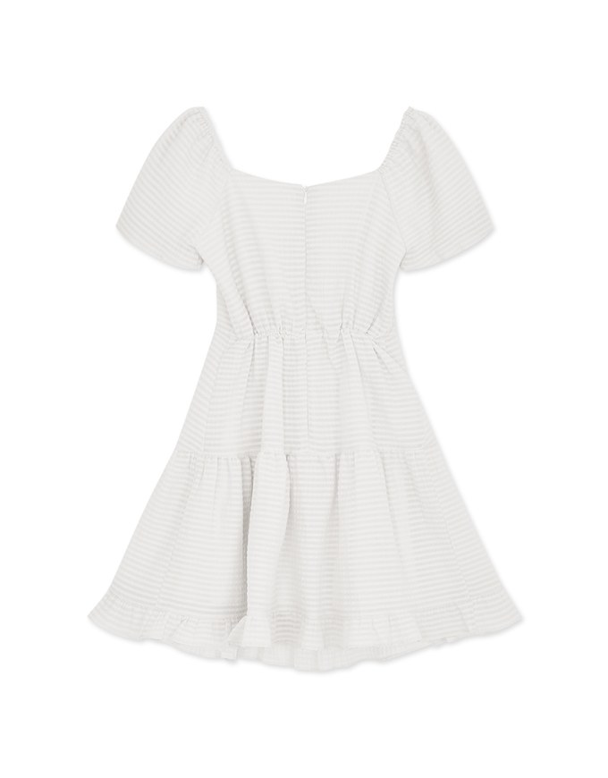 Sweet French Style Plaid Tiered Dress