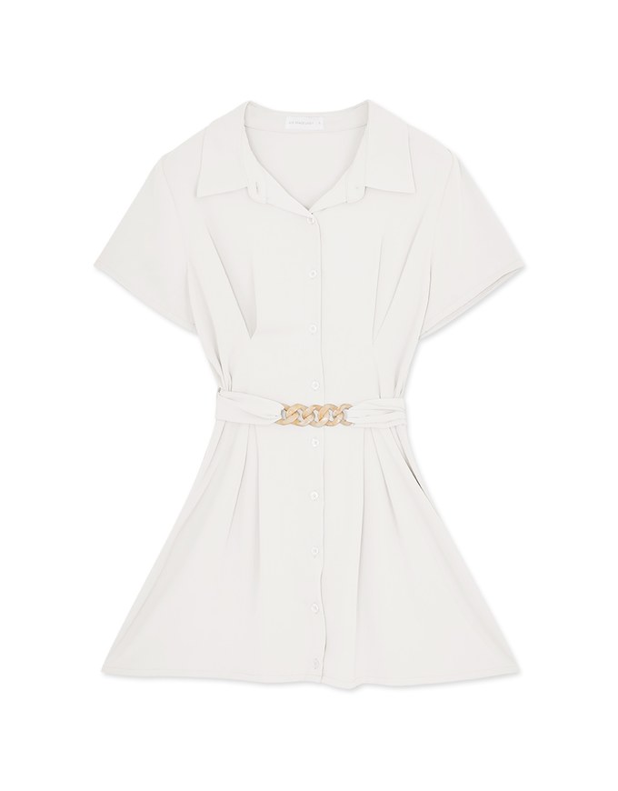 Scrunch Belted Mini Dress