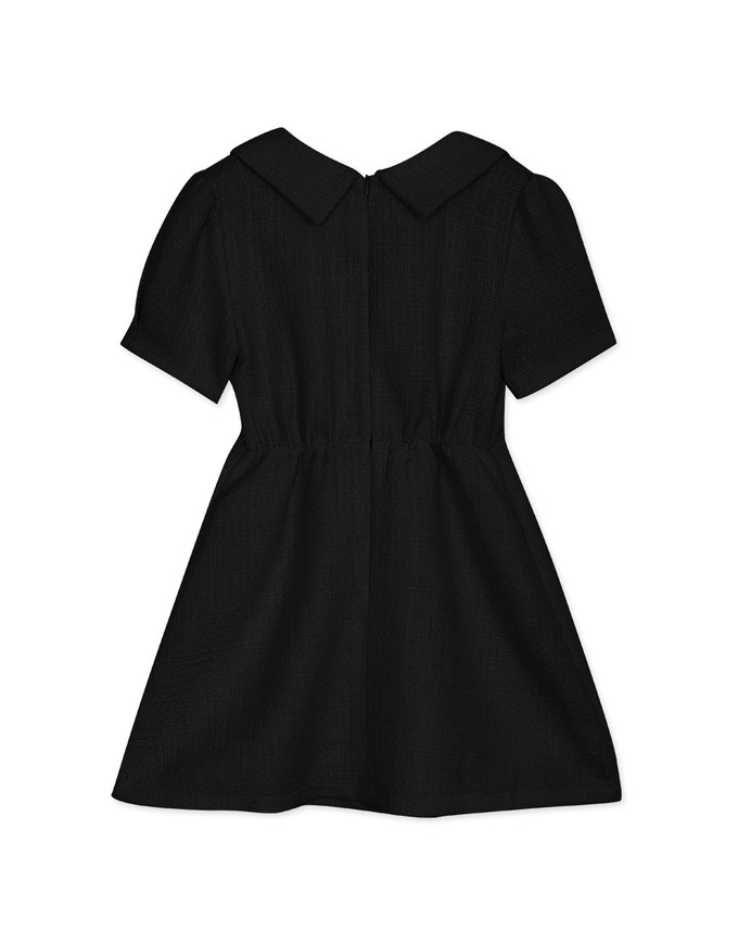 Tweed Lapel Single Button Mini Dress