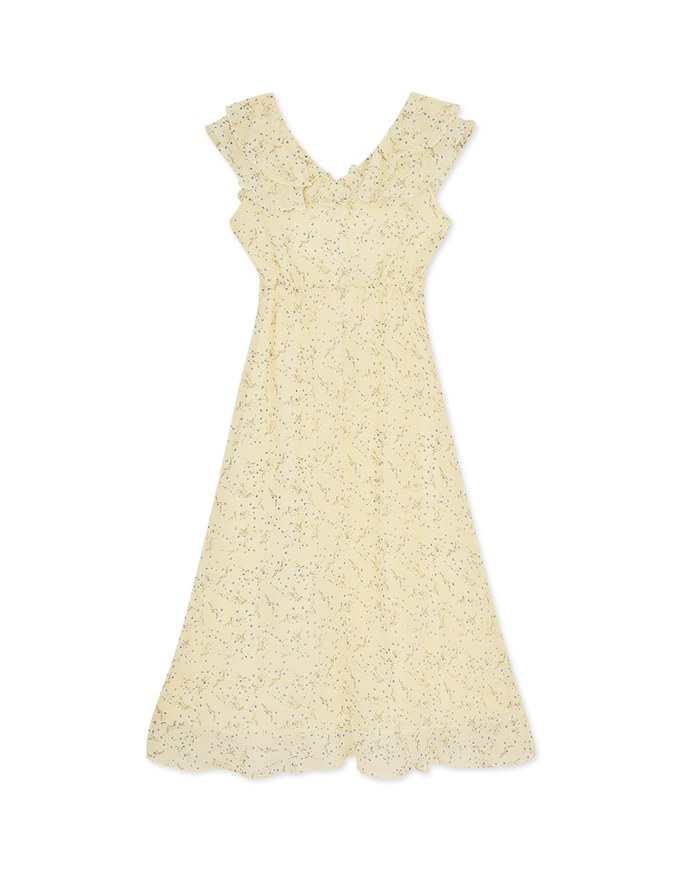 Romantic Irregular Hem Floral Maxi Dress