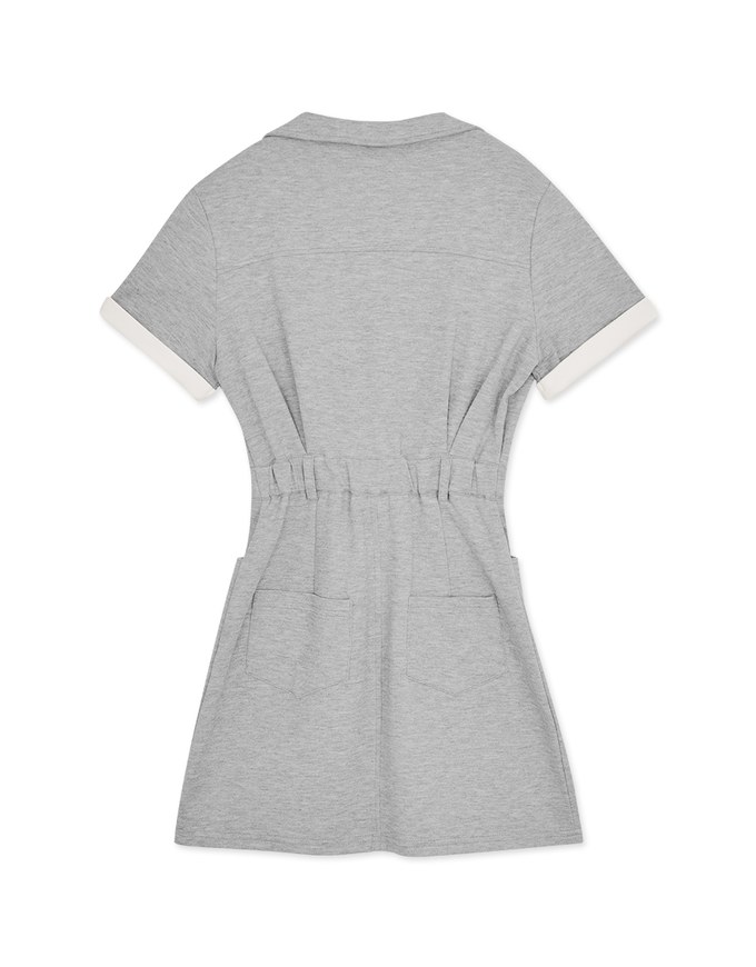 Workwear Lapel Mini Dress