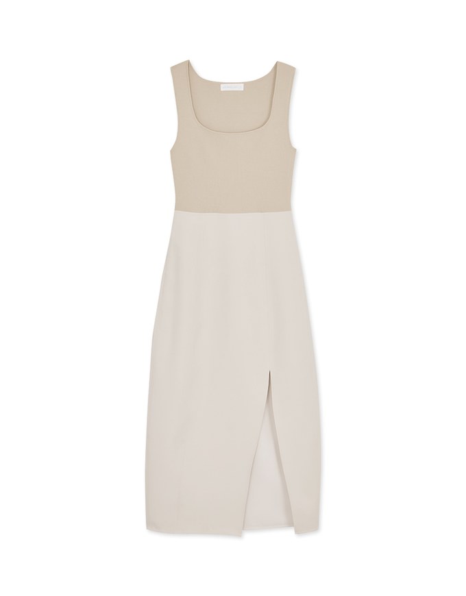 Spliced Slit Tank Maxi Dress