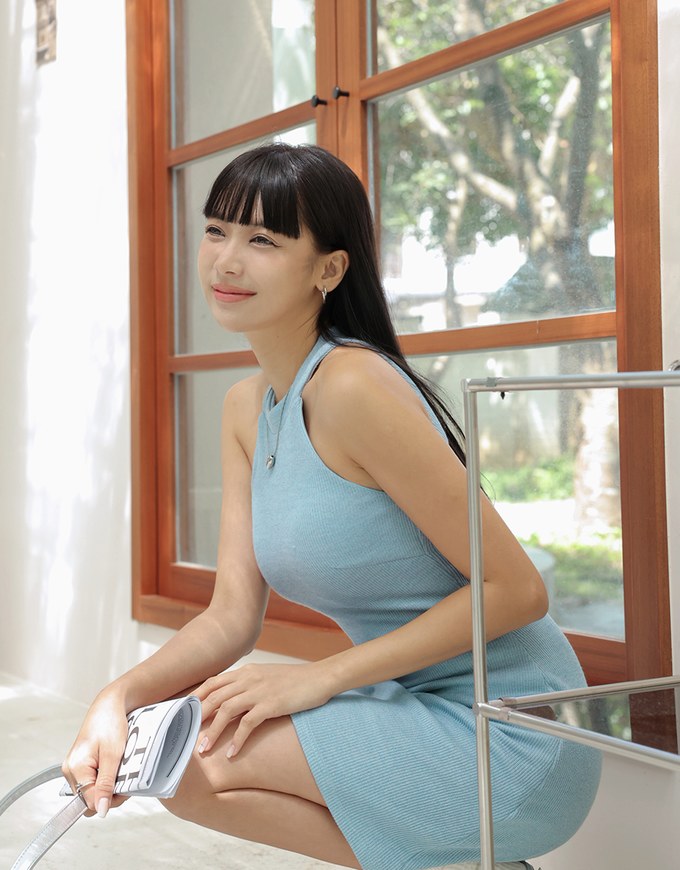 Halter Bodycon Mini Dress (With Padding)