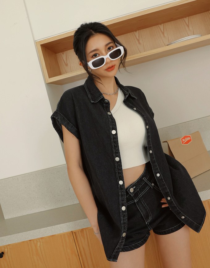 Denim Jeans Oversized Blazer Jacket