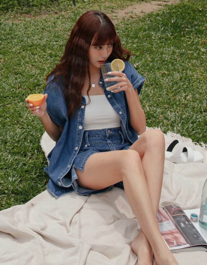 Denim Jeans Oversized Blazer Jacket