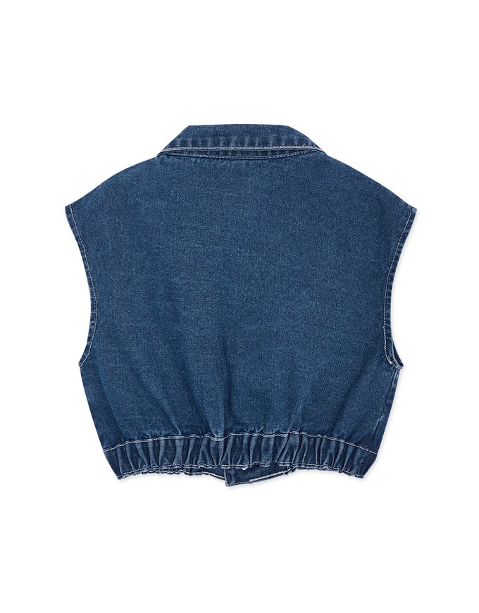 Casual Chic Denim Jeans Vest