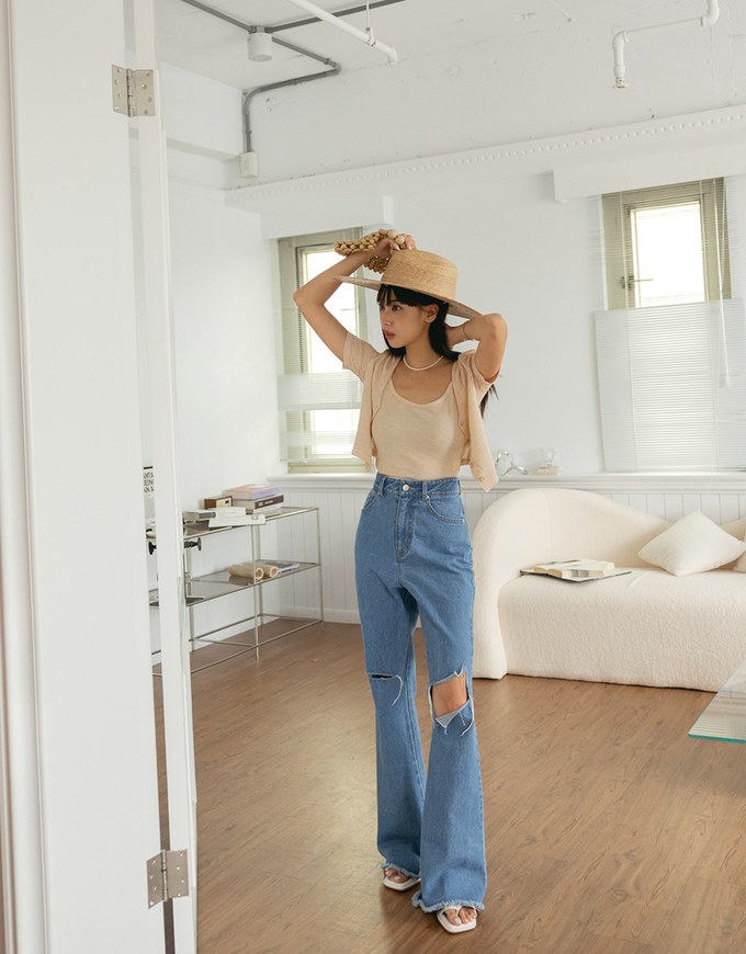 Two Piece Knit Short Sleeve Top