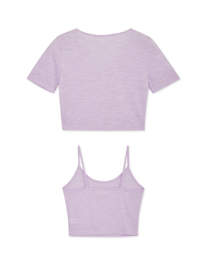 Two Piece Knit Short Sleeve Top