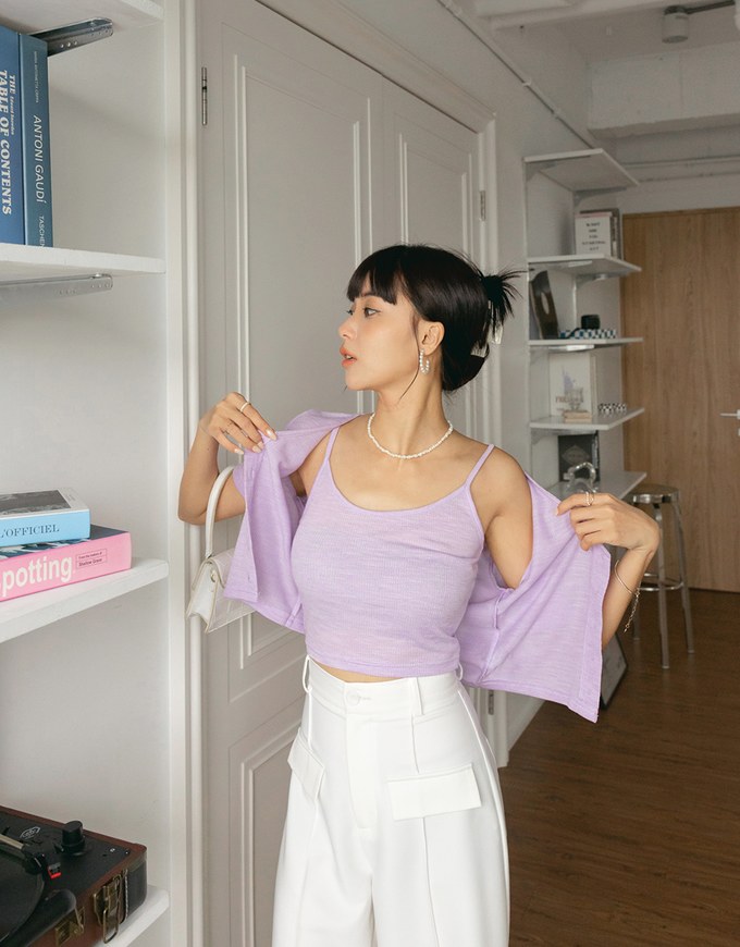 Two Piece Knit Short Sleeve Top