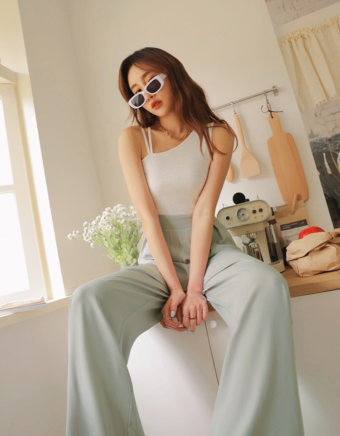 Casual Asymmetric Tank Jumpsuit
