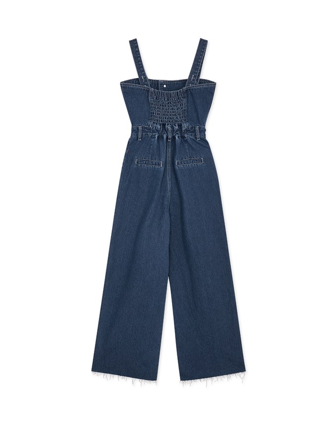 2way Denim Jeans Tank Jumpsuit