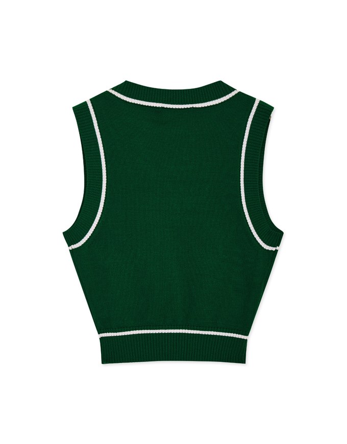 Preppy Crop Knit Tank Top