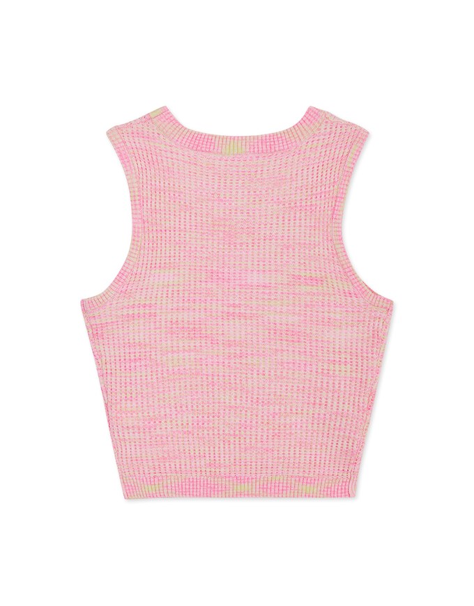 Mix Color Knit Fitted Tank Top