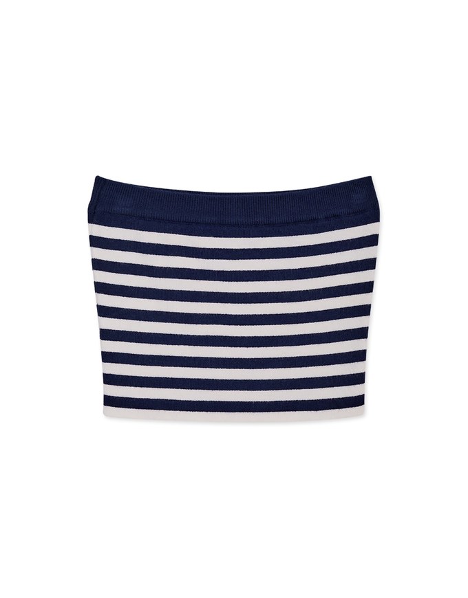 Striped Knit Tube Top