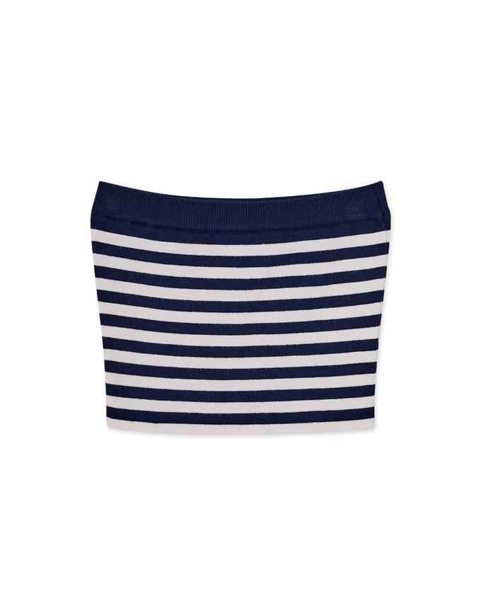 Striped Knit Tube Top