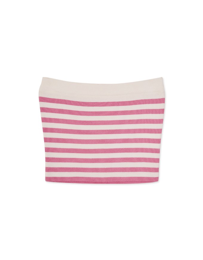 Striped Knit Tube Top