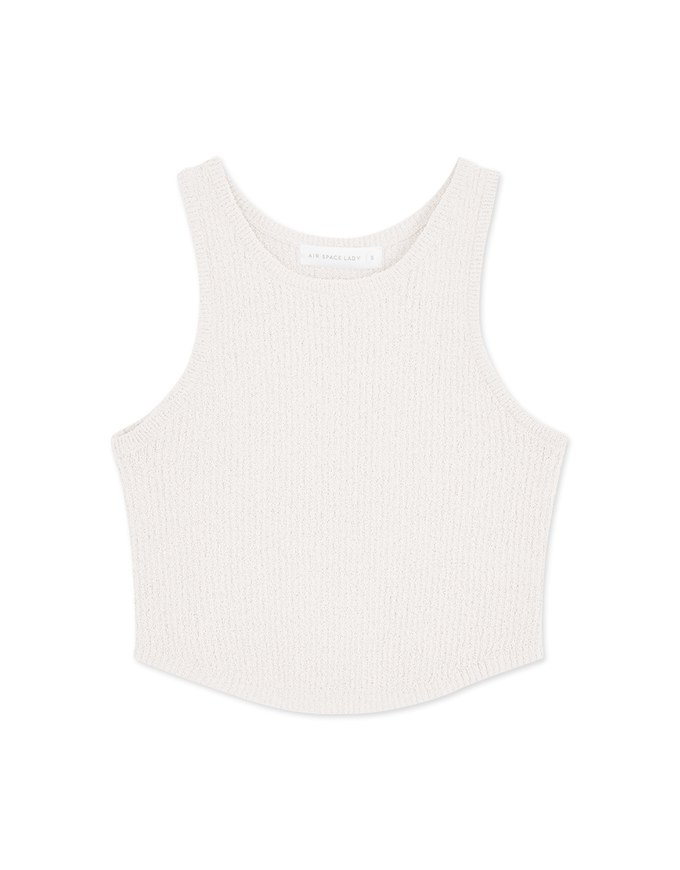 Plain Color Knit Crop Tank Top
