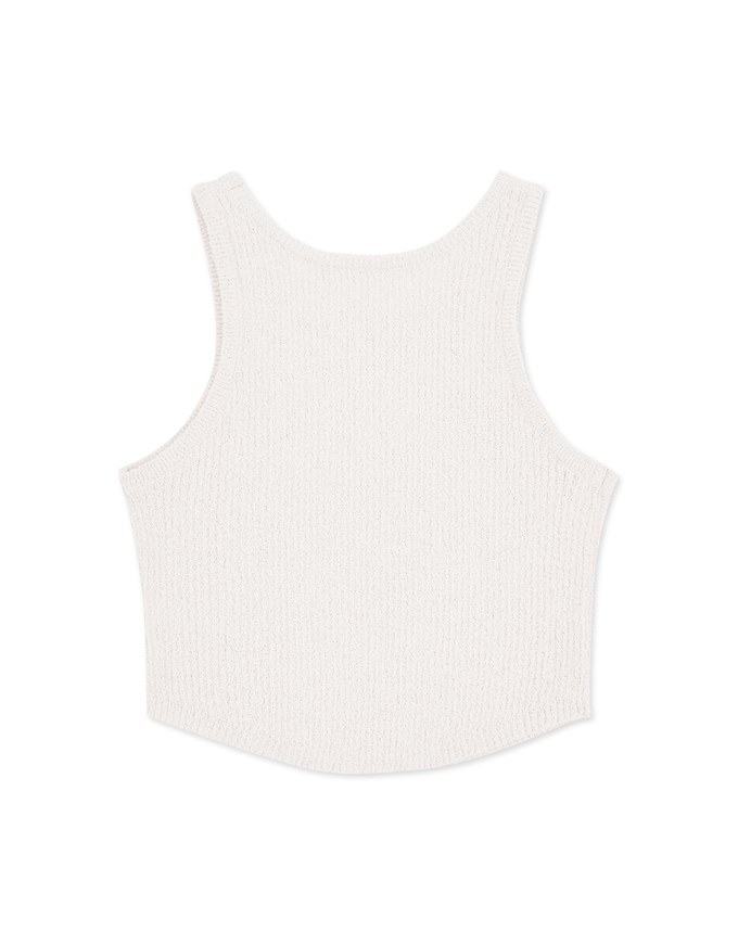 Plain Color Knit Crop Tank Top