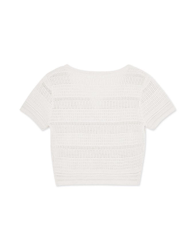 Casual Hollow Knit Top