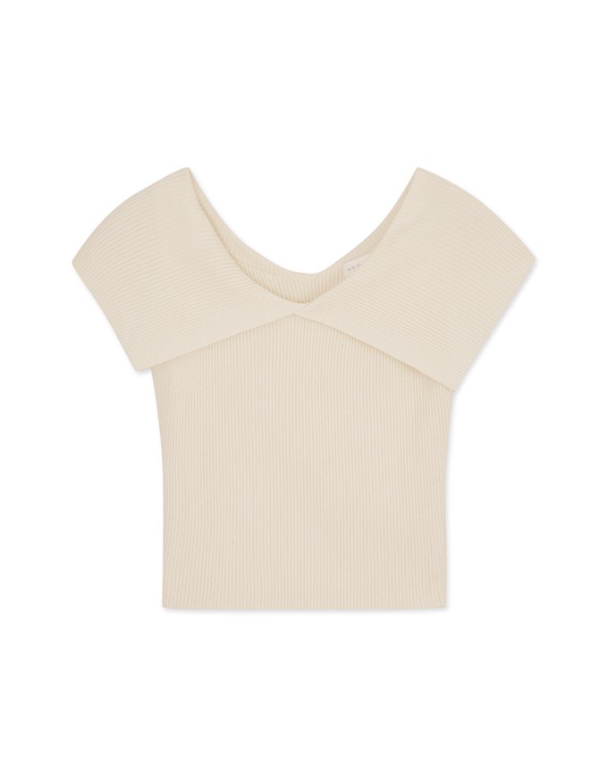 2way Lapel Sleeveless Knit Top