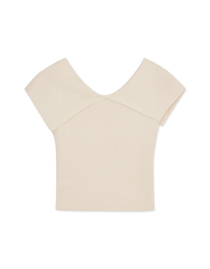 2way Lapel Sleeveless Knit Top