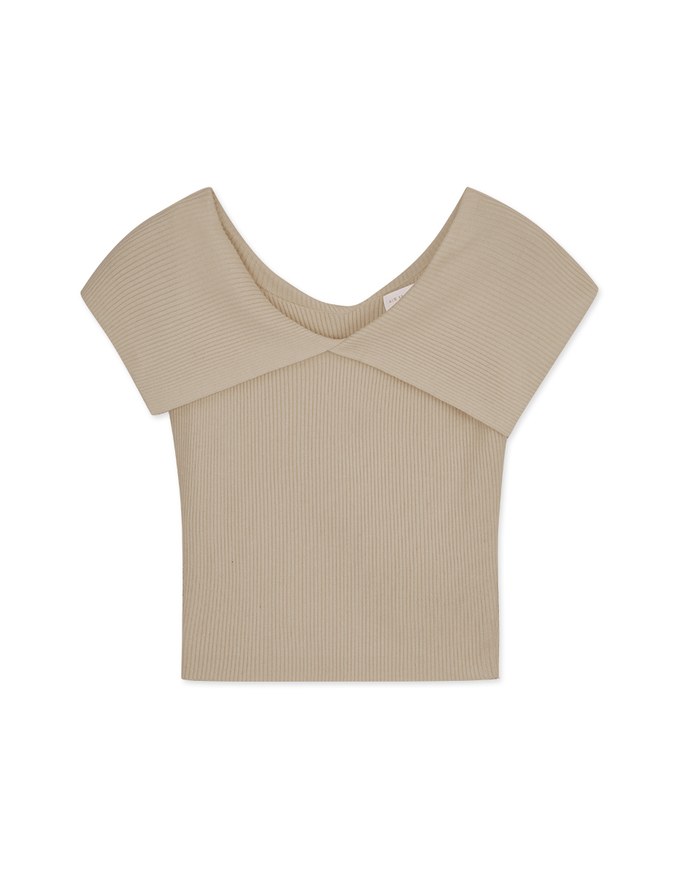 2way Lapel Sleeveless Knit Top