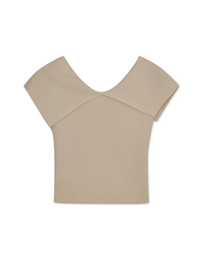2way Lapel Sleeveless Knit Top