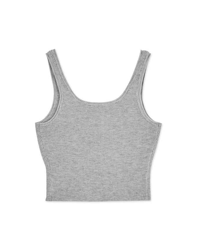 Button Down Knit Tank Top