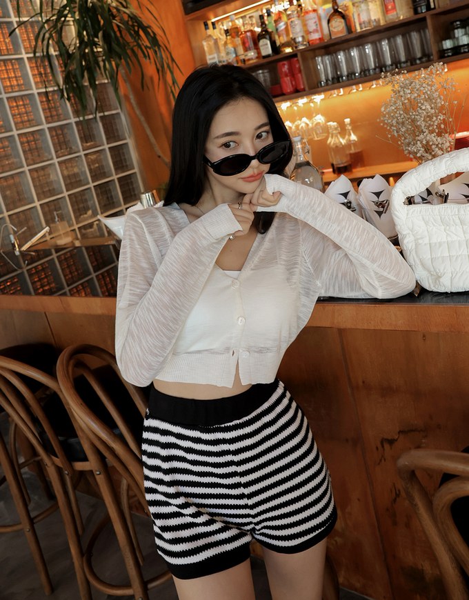 Sheer Mixed Yarn Knit Top