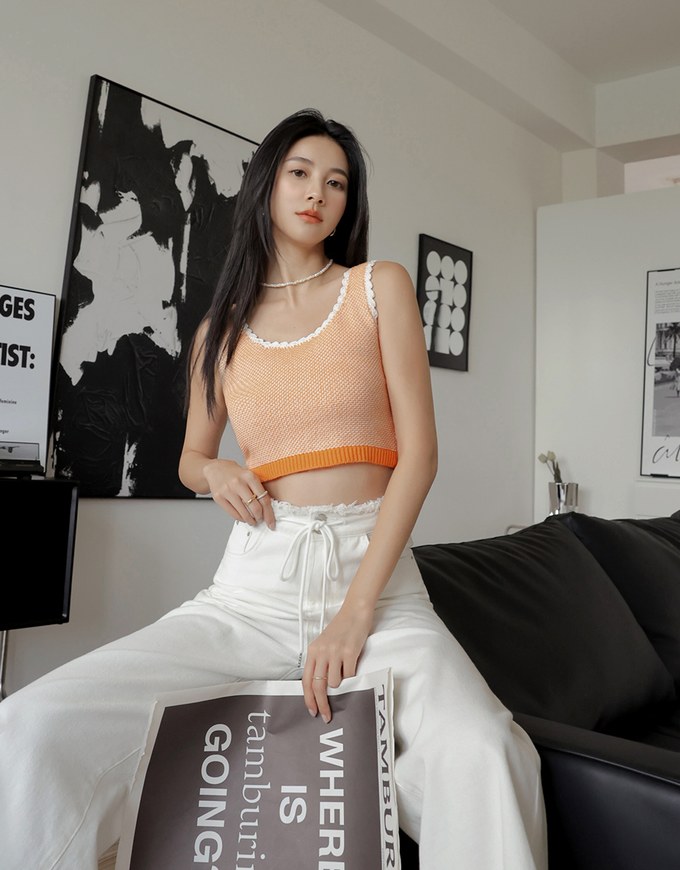 Cutie Edge Knit Tank Top