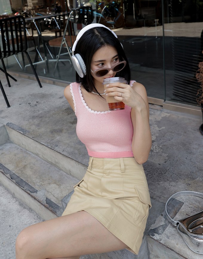 Cutie Edge Knit Tank Top