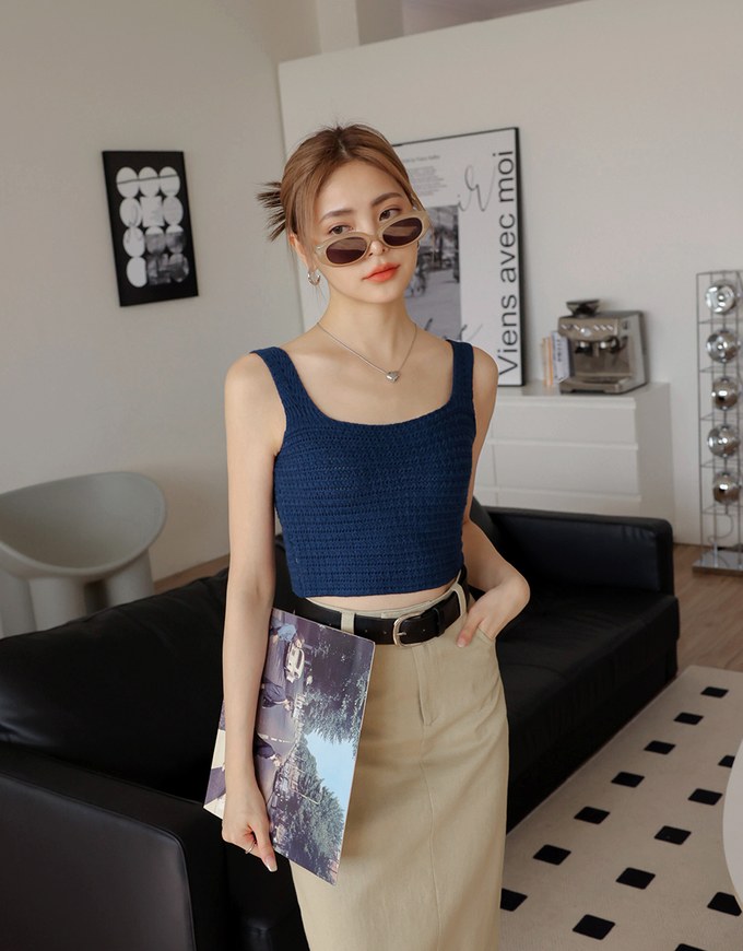 Textured Knit Tank Top