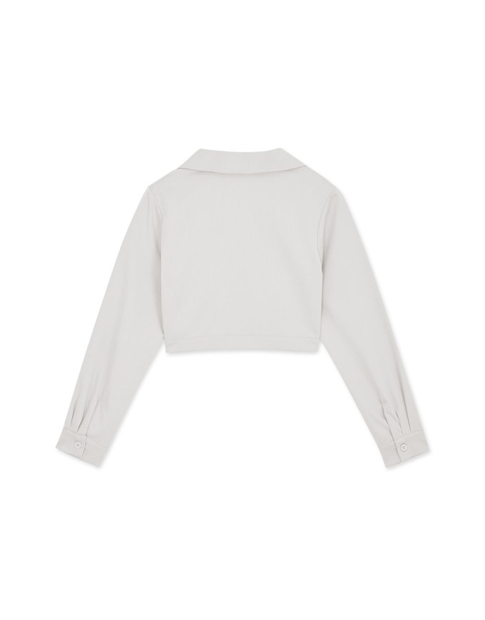 Plain Crop Top Blouse Shirt
