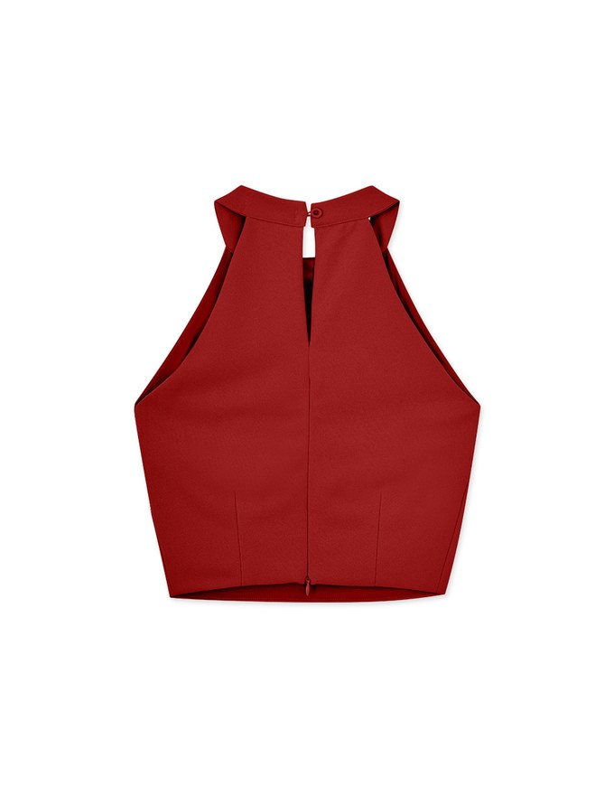 Qipao TOP with Halter Neck Cheongsam Qipao Design With Chinese Knot