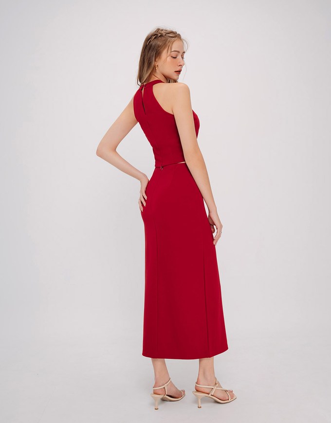 Qipao TOP with Halter Neck Cheongsam Qipao Design With Chinese Knot