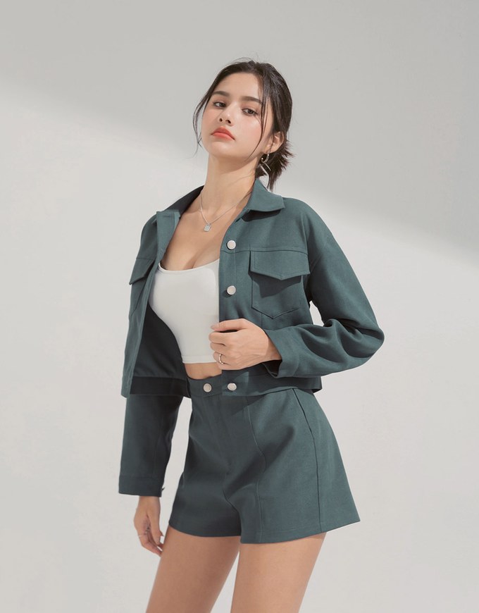 Textured Thick Short Coat
