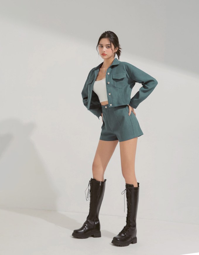 Textured Thick Short Coat
