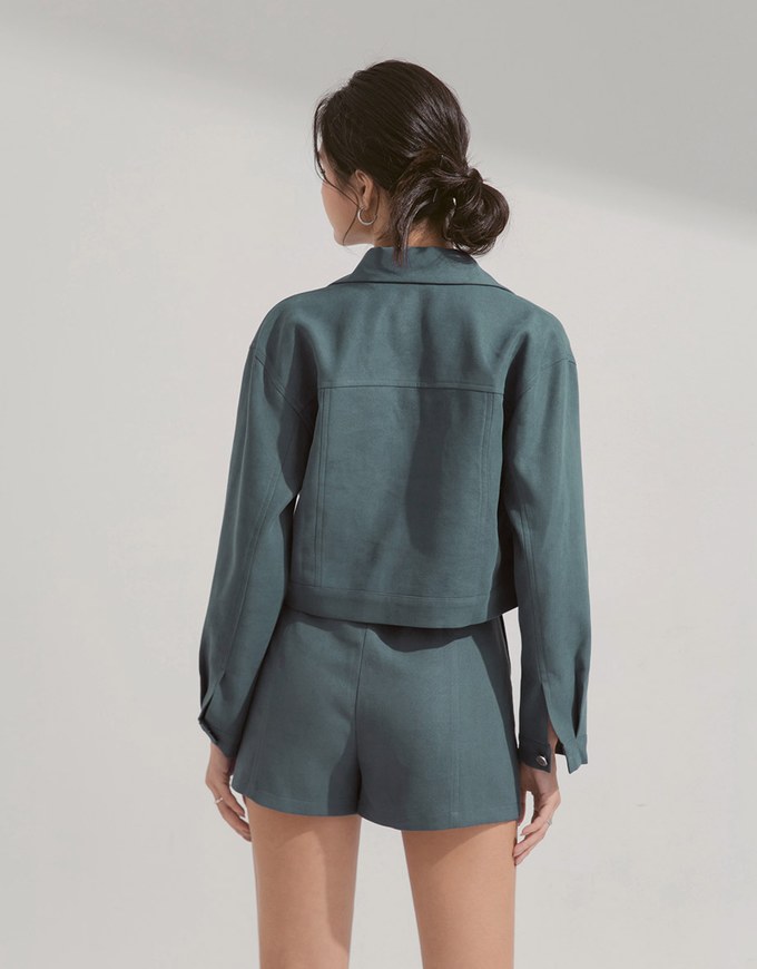 Textured Thick Short Coat