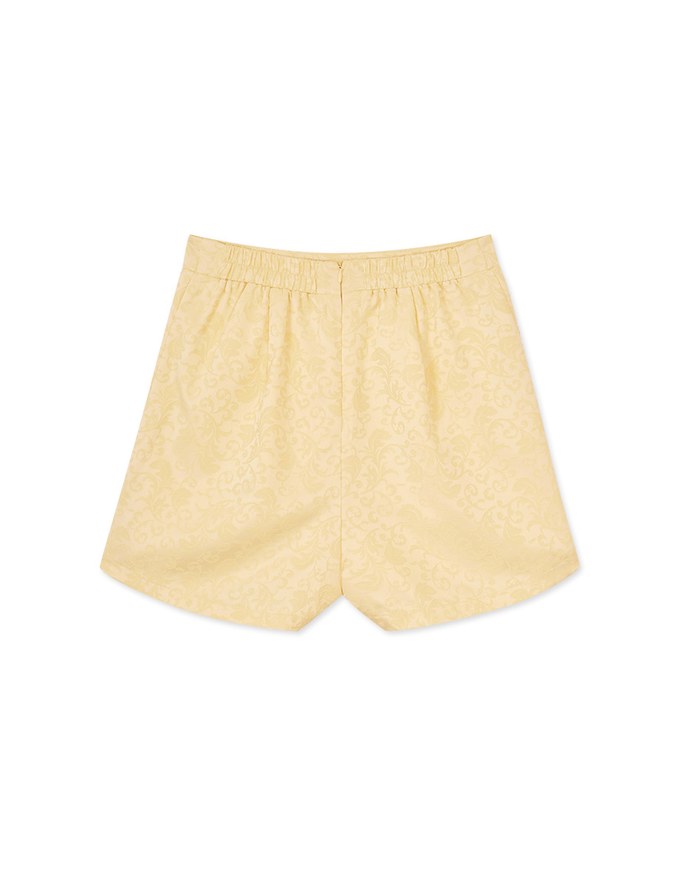 【Elecher's Design】Qipao SKORT Bottom Embossed Satin Cheongsam A-line Skorts