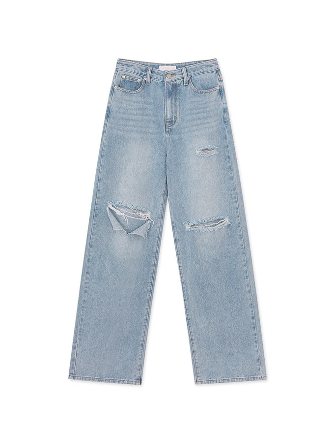 【Elecher's Design】BOSS MOM Distressed Denim Jeans