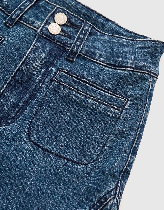 Fitted Bodycon Wrap Flared Jeans