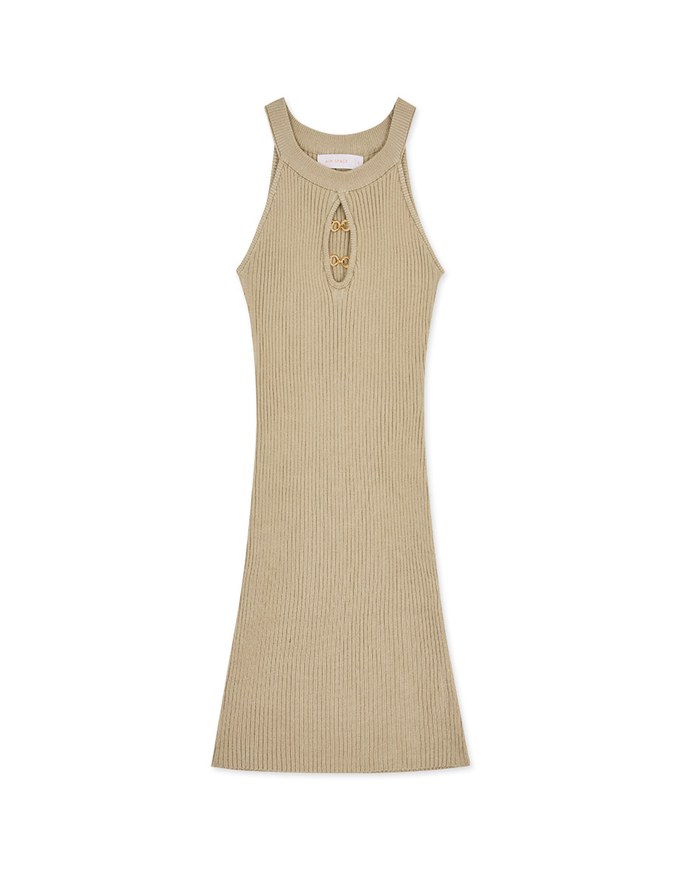 HalterHollow Bodycon Wrap Mini Dress