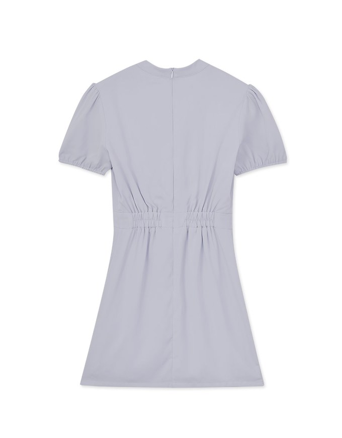 【Elecher's Design】Qipao DRESS Satin Chinese Button Puffy Sleeve Short Cheongsam