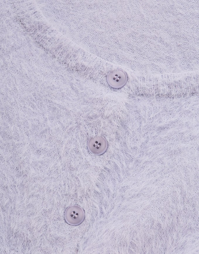 Soft Plush Button Short Sleeved Top