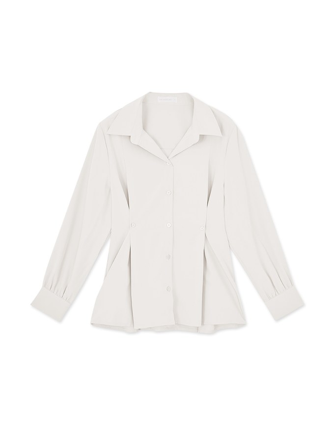 2Way Korean Style Slim Long Blouse Shirt