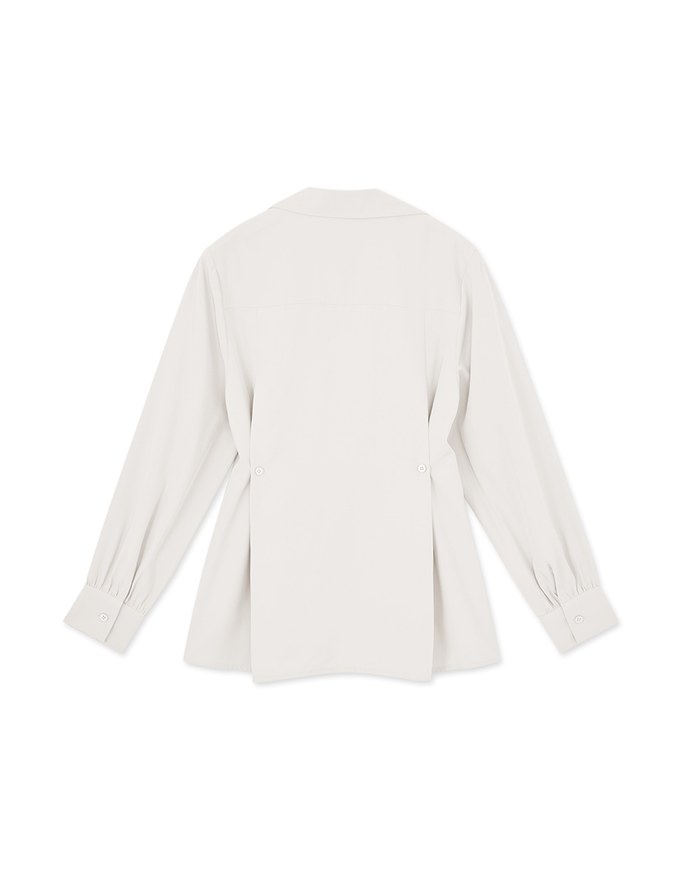 2Way Korean Style Slim Long Blouse Shirt