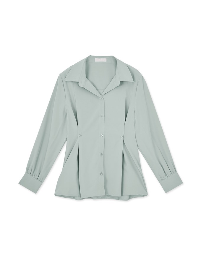 2Way Korean Style Slim Long Blouse Shirt