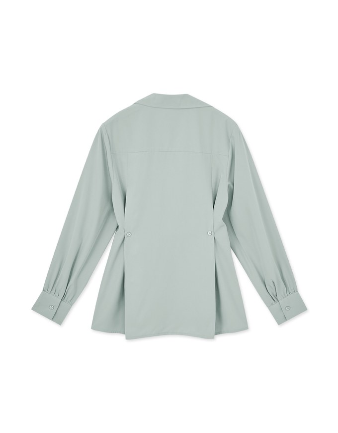 2Way Korean Style Slim Long Blouse Shirt